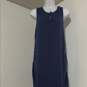 Sleeveless Navy Blue Dress